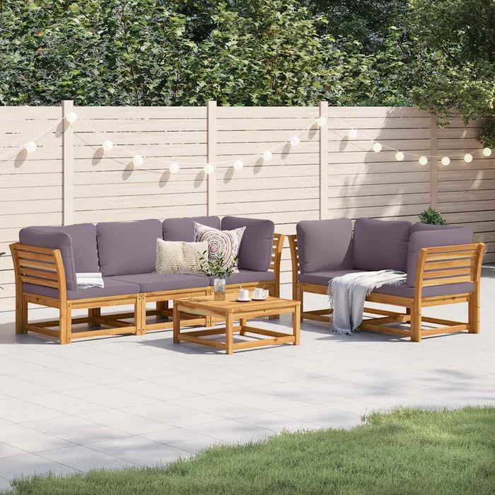 Set mobilier grădină cu perne, 6 piese, lemn masiv acacia WALTI