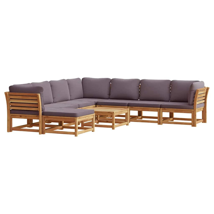 Set mobilier grădină cu perne, 9 piese, lemn masiv acacia WALTI