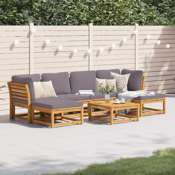 Set mobilier grădină cu perne, 7 piese, lemn masiv acacia WALTI