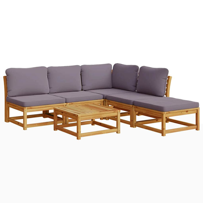 Set mobilier grădină cu perne, 6 piese, lemn masiv acacia WALTI