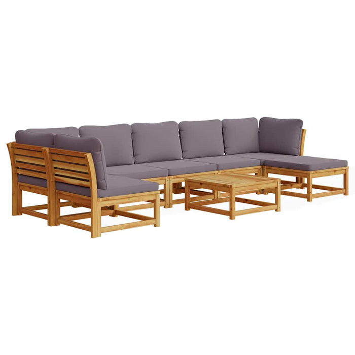 Set mobilier grădină cu perne, 8 piese, lemn masiv acacia WALTI