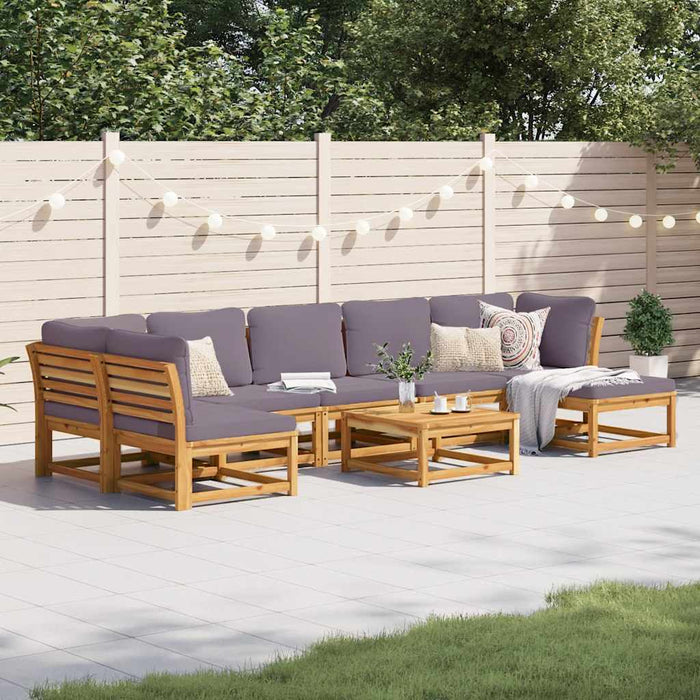 Set mobilier grădină cu perne, 8 piese, lemn masiv acacia WALTI