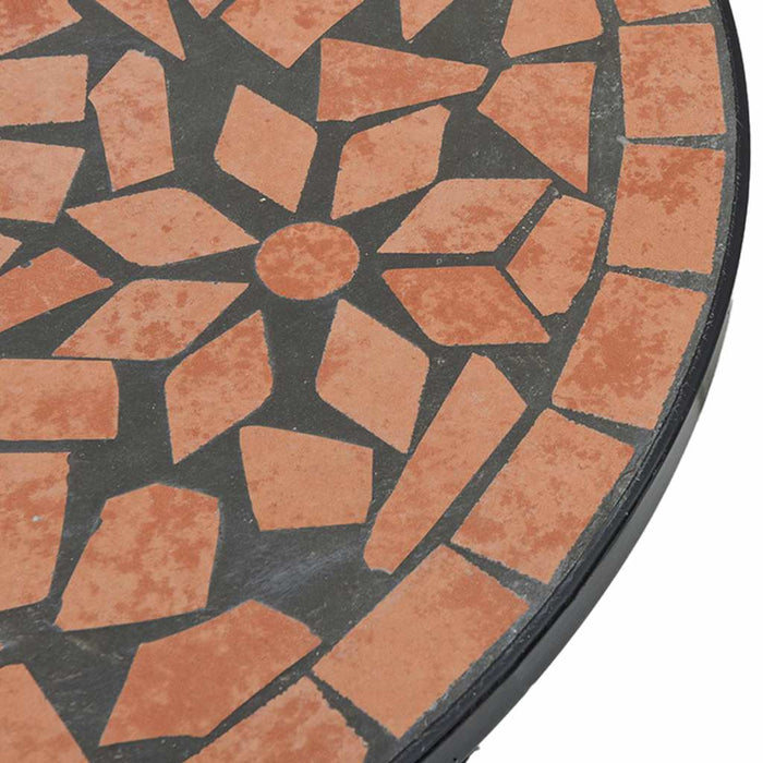 Set de bistro cu mozaic, cărămiziu, fier și ceramică - WALTI WALTI