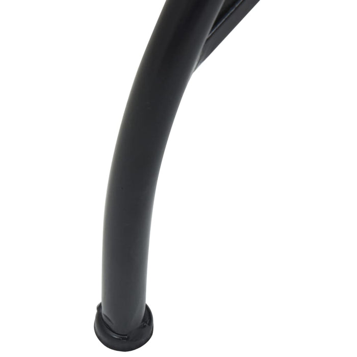 Masă de bistro cu mozaic, negru și alb, fier și ceramică - WALTI WALTI