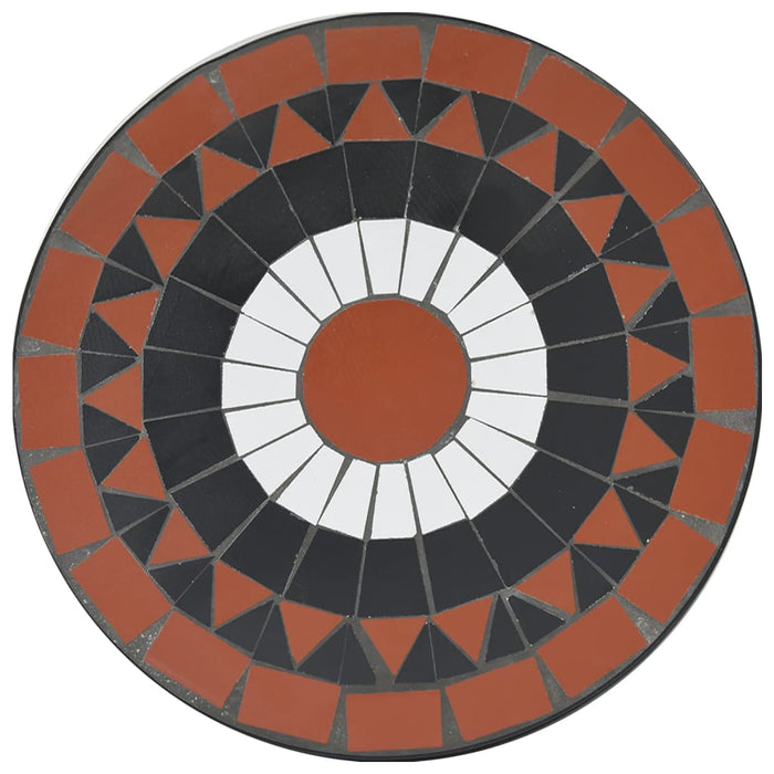 Set de bistro cu mozaic, cărămiziu și alb, fier și ceramică - WALTI WALTI