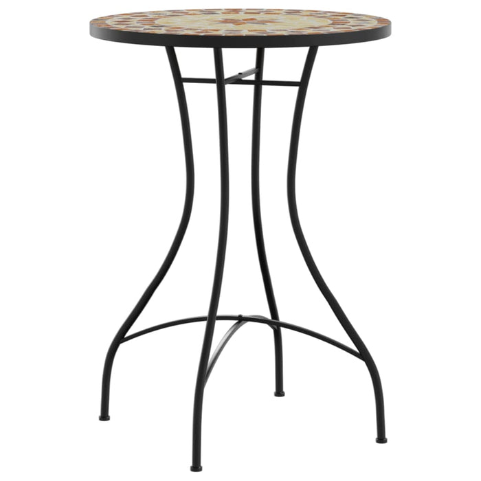 Set de bistro cu mozaic, cărămiziu și alb, fier și ceramică - WALTI WALTI