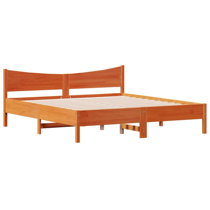 Cadru de pat fără saltea, maro ceruit 180x200 cm lemn masiv pin - WALTI WALTI