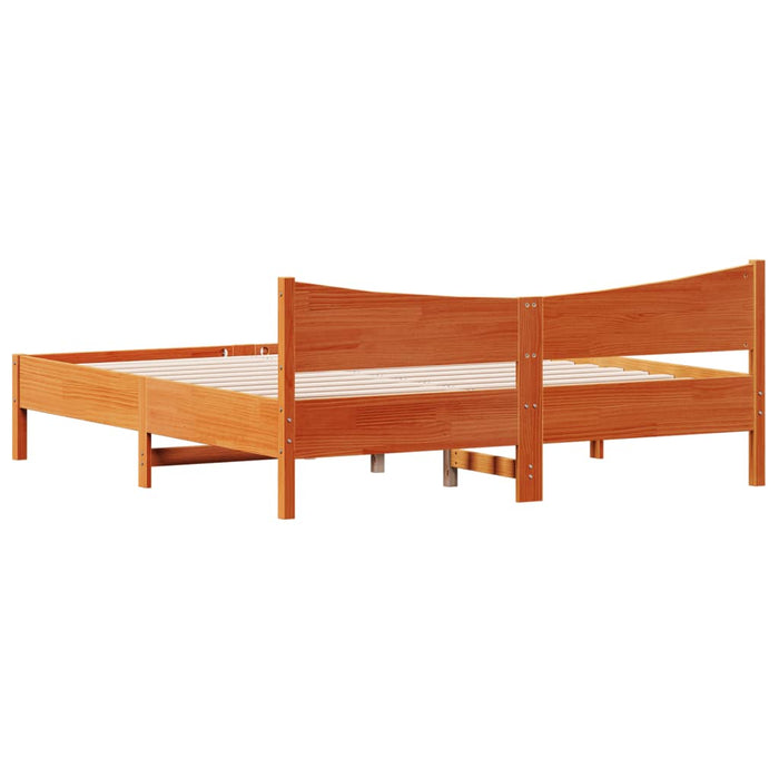 Cadru de pat fără saltea, maro ceruit 180x200 cm lemn masiv pin - WALTI WALTI