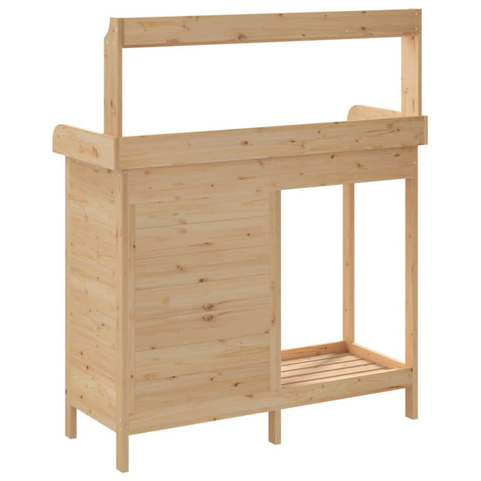 Masă de plantare cu dulap, 110,5x45x124,5 cm lemn masiv brad - WALTI WALTI