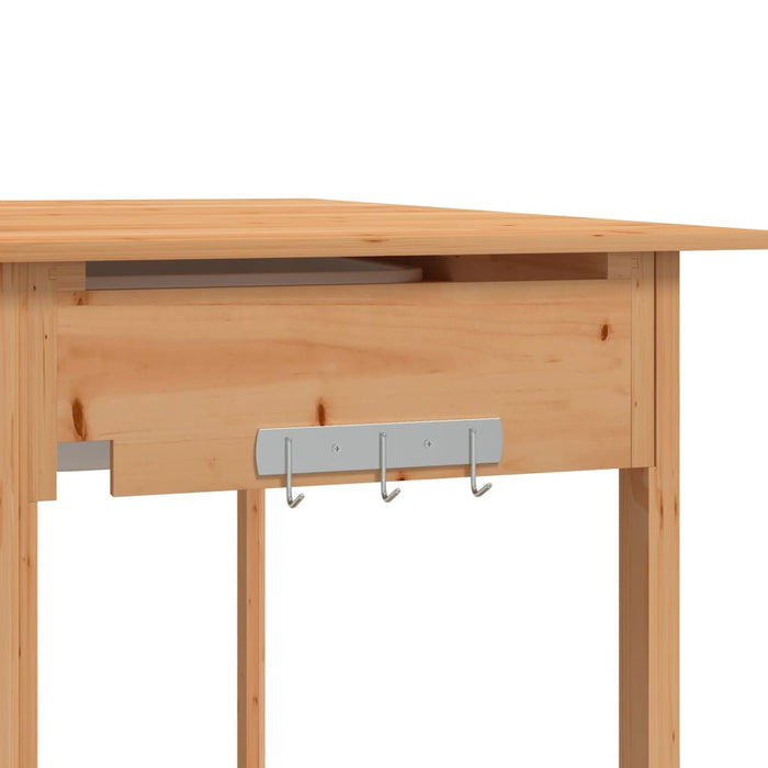 Masă plantare cu chiuvetă maro 147,5x44x139,5cm lemn masiv brad - WALTI WALTI