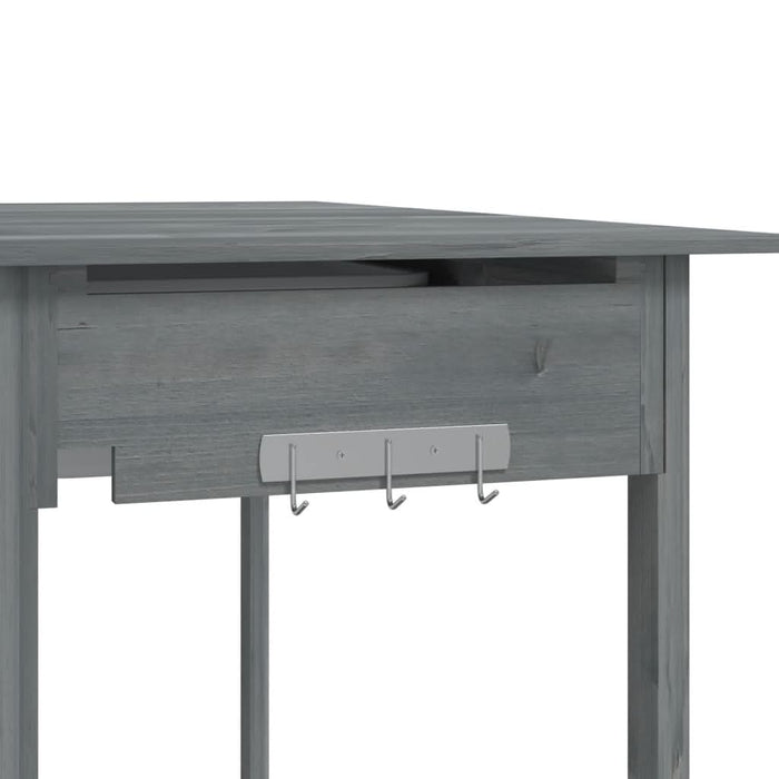 Masă plantare cu chiuvetă gri 147,5x44x139,5cm lemn masiv brad - WALTI WALTI