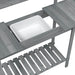 Masă plantare cu chiuvetă gri 147,5x44x139,5cm lemn masiv brad - WALTI WALTI
