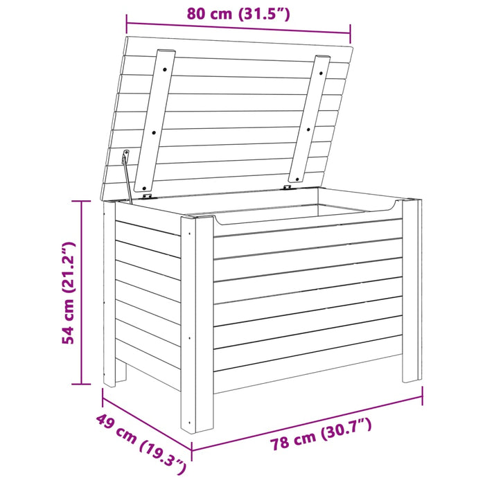 Cutie de depozitare cu capac "RANA" 80x49x54 cm, lemn masiv pin - WALTI WALTI