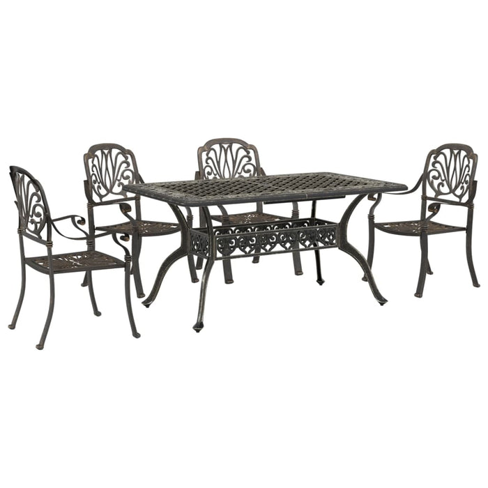 Set mobilier de grădină, 5 piese, bronz, aluminiu turnat - WALTI WALTI