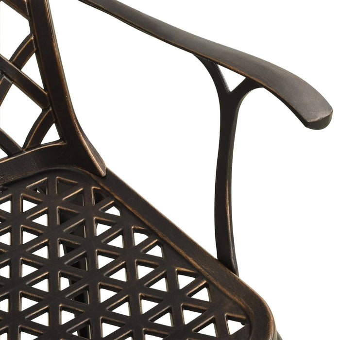 Set mobilier de grădină, 5 piese, bronz, aluminiu turnat WALTI