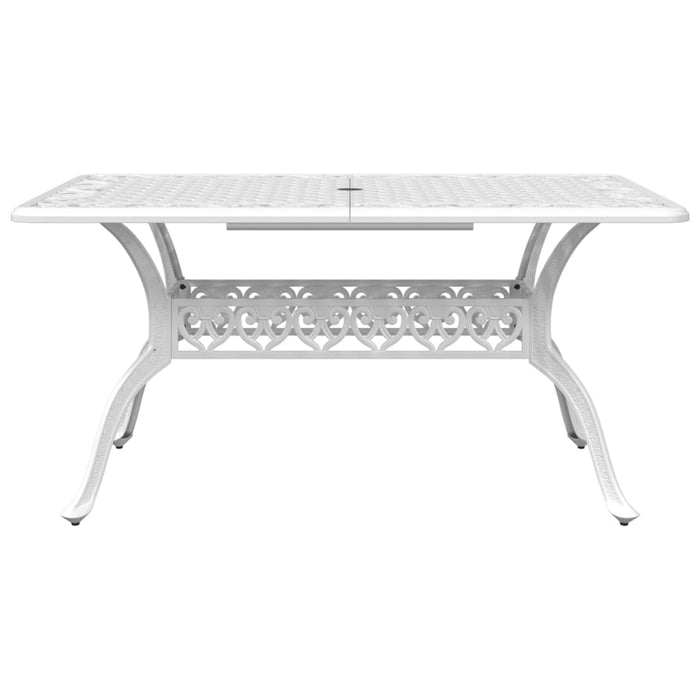 Set mobilier de grădină, 5 piese, alb, aluminiu turnat WALTI