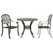Set mobilier bistro, 3 piese, bronz, aluminiu turnat - WALTI WALTI