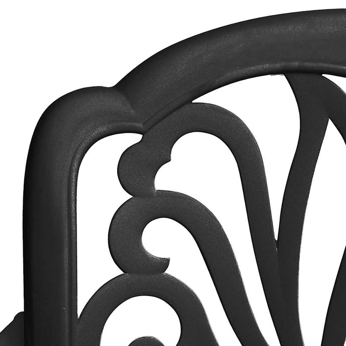 Set mobilier bistro, 3 piese, negru, aluminiu turnat - WALTI WALTI