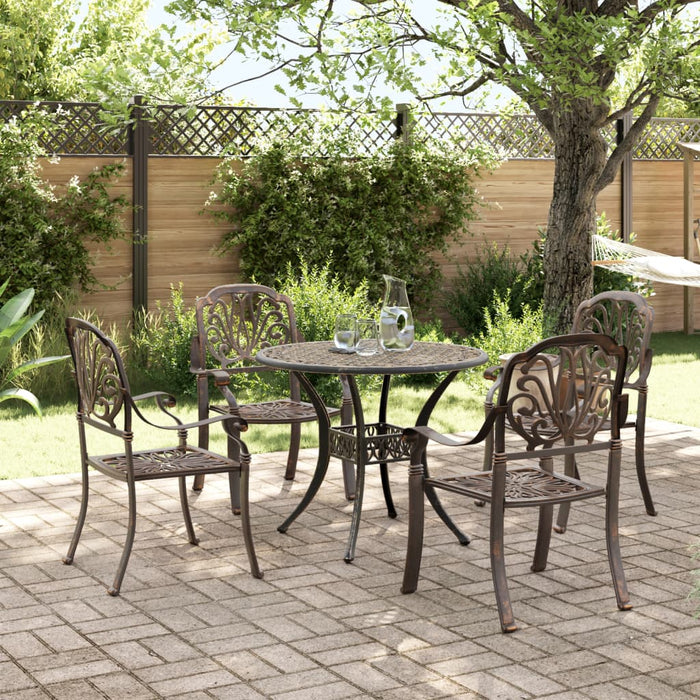 Set mobilier de grădină, 5 piese, bronz, aluminiu turnat - WALTI WALTI