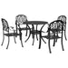 Set mobilier de grădină, 5 piese, negru, aluminiu turnat - WALTI WALTI