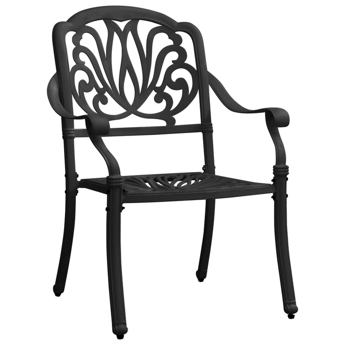 Set mobilier de grădină, 5 piese, negru, aluminiu turnat - WALTI WALTI