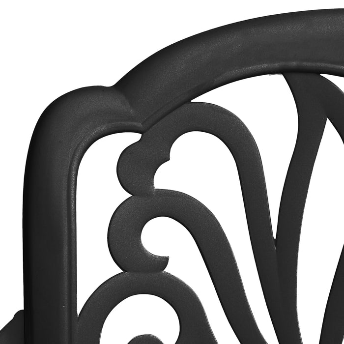 Set mobilier de grădină, 5 piese, negru, aluminiu turnat - WALTI WALTI