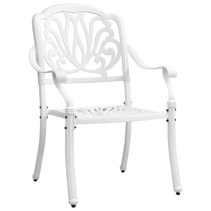 Set mobilier de grădină, 5 piese, alb, aluminiu turnat WALTI