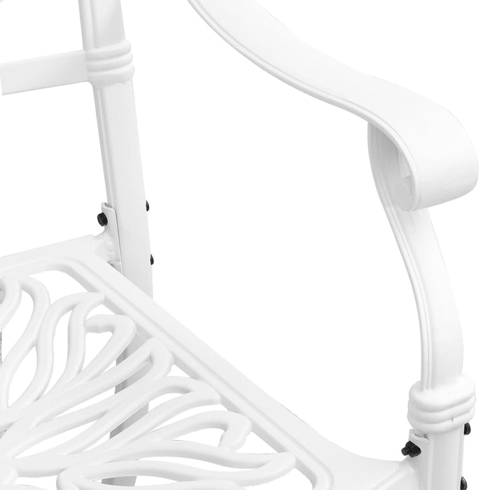 Set mobilier de grădină, 5 piese, alb, aluminiu turnat WALTI