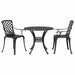 Set mobilier bistro, 3 piese, negru, aluminiu turnat - WALTI WALTI