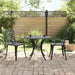 Set mobilier bistro, 3 piese, negru, aluminiu turnat - WALTI WALTI