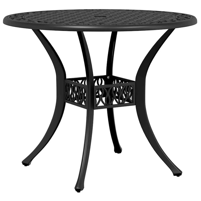 Set mobilier bistro, 3 piese, negru, aluminiu turnat - WALTI WALTI