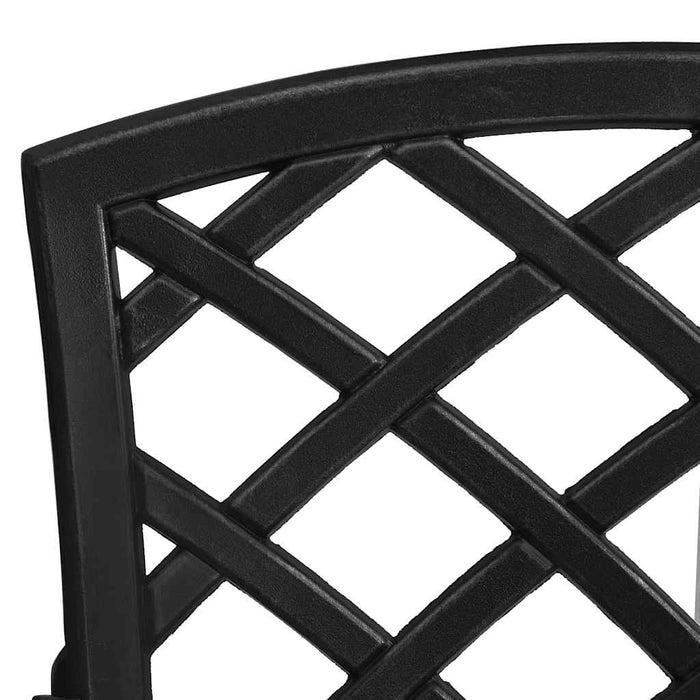 Set mobilier bistro, 3 piese, negru, aluminiu turnat - WALTI WALTI