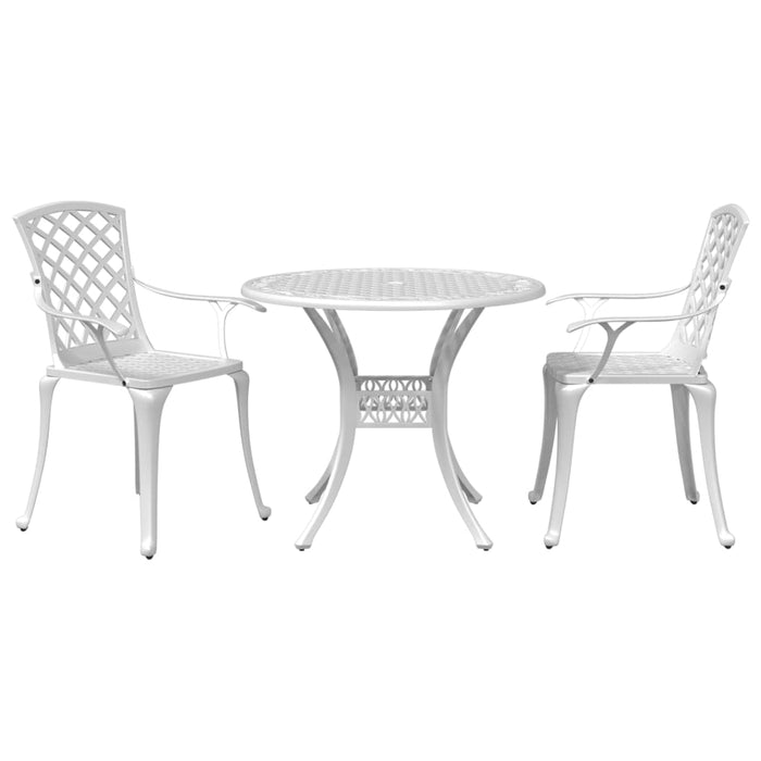 Set bistro, 3 piese, alb, aluminiu turnat WALTI