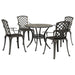 Set mobilier de grădină, 5 piese, bronz, aluminiu turnat - WALTI WALTI