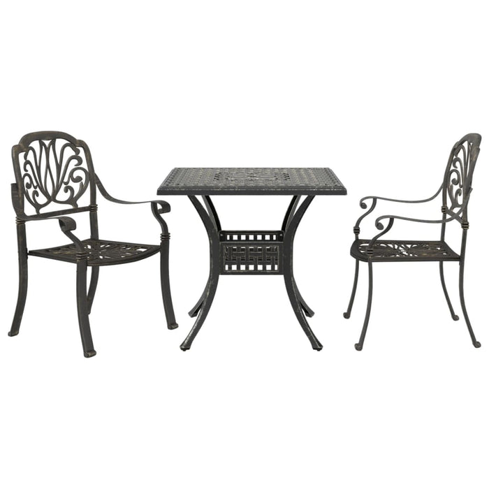 Set mobilier bistro, 3 piese, bronz, aluminiu turnat - WALTI WALTI