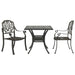 Set mobilier bistro, 3 piese, bronz, aluminiu turnat - WALTI WALTI
