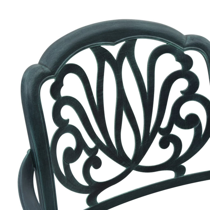 Set bistro din 3 piese, cadru din aluminiu, Verde WALTI