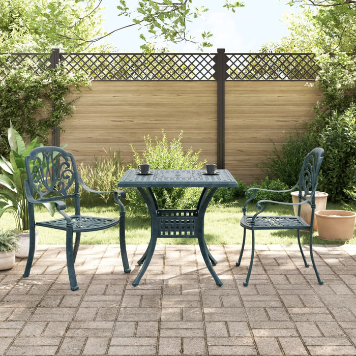 Set bistro din 3 piese, cadru din aluminiu, Verde WALTI