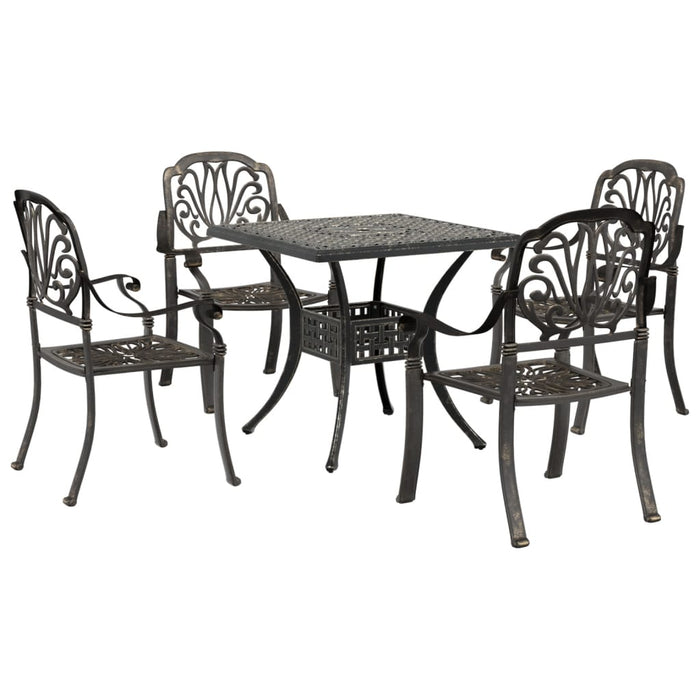 Set mobilier de grădină, 5 piese, bronz, aluminiu turnat - WALTI WALTI