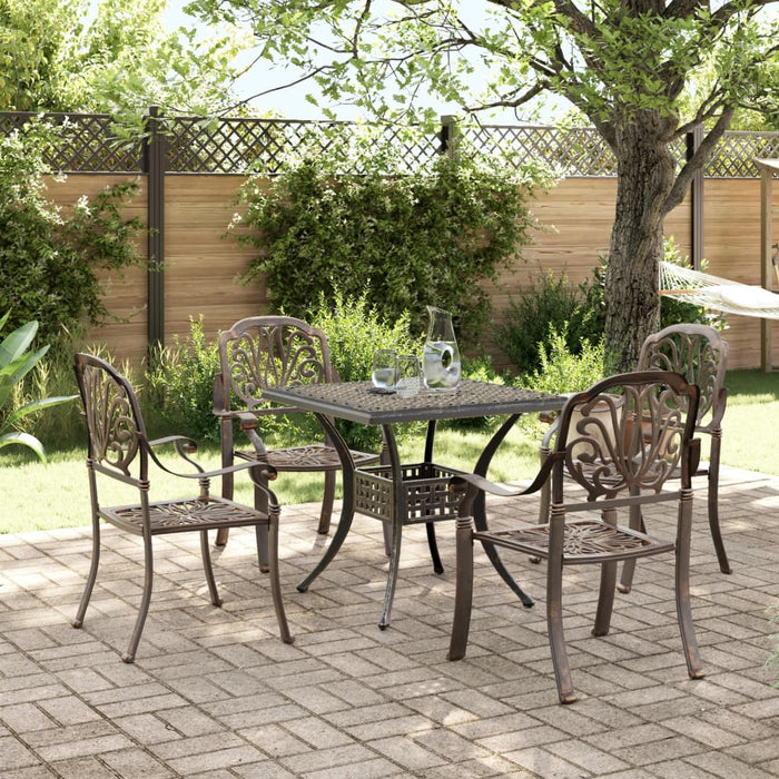 Set mobilier de grădină, 5 piese, bronz, aluminiu turnat - WALTI WALTI
