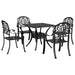 Set mobilier de grădină, 5 piese, negru, aluminiu turnat - WALTI WALTI