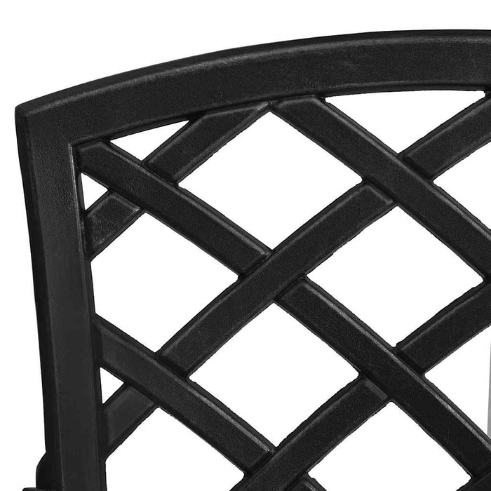 Set mobilier bistro, 3 piese, negru, aluminiu turnat - WALTI WALTI