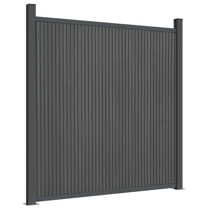 Panouri de gard, gri, 180x186 cm, WPC - WALTI WALTI