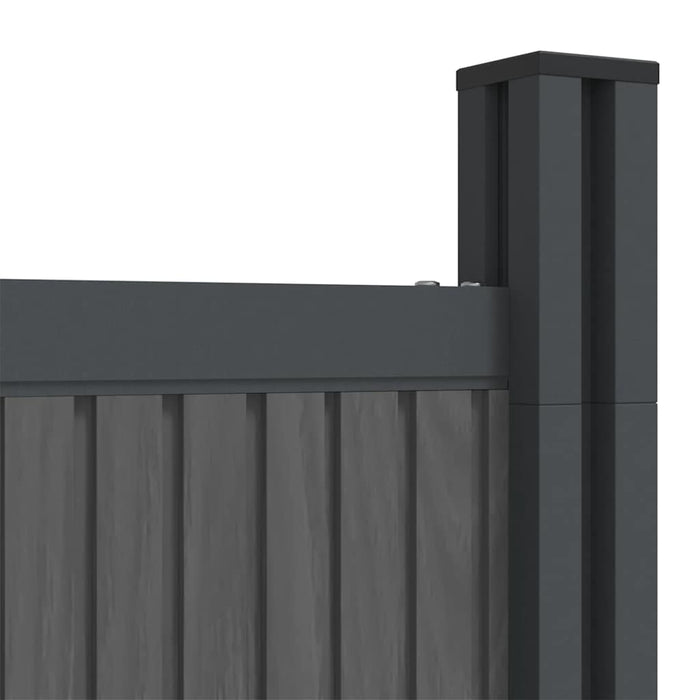 Panouri de gard, gri, 180x186 cm, WPC - WALTI WALTI