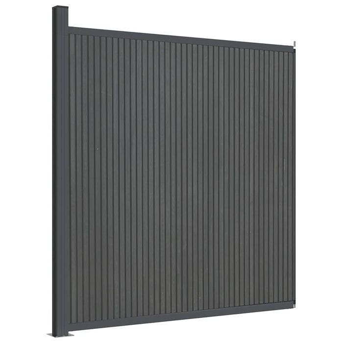 Panouri de gard, gri, 173x186 cm, WPC - WALTI WALTI