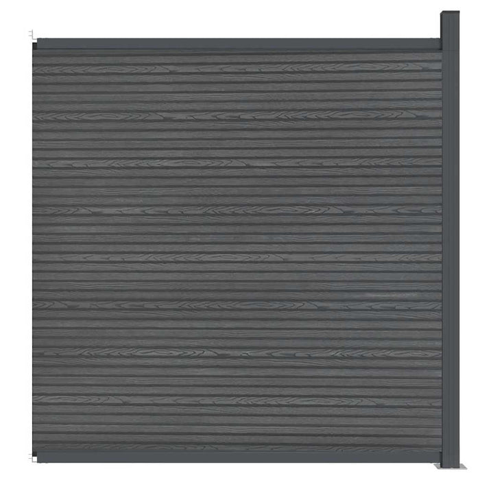 Panouri de gard, gri, 173x186 cm, WPC - WALTI WALTI