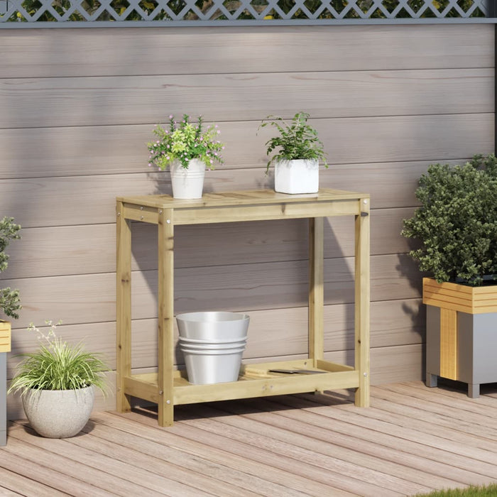 Masă de plantare cu poliță 82,5x35x75 cm lemn impregnat de pin WALTI