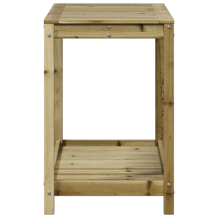 Masă de plantare cu raft, 108x50x75 cm, lemn de pin tratat WALTI