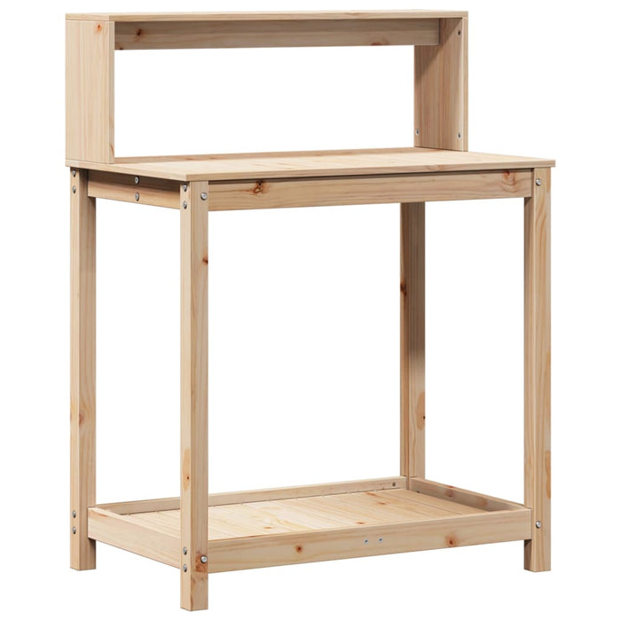 Masă de plantare cu rafturi, 82,5x50x109,5 cm, lemn masiv pin WALTI