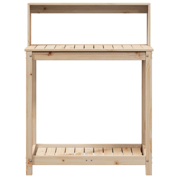 Masă de plantare cu rafturi, 82,5x50x109,5 cm, lemn masiv pin WALTI